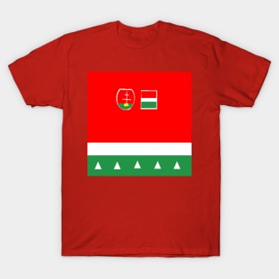 Sporty Hungarian Design on Red Background T-Shirt